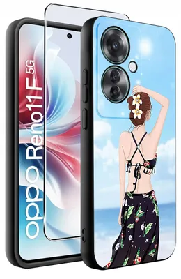 Image de Étuis pour Oppo Reno11 F 5G : motifs | Étui en silicone mat + verre trempé 9H