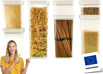 Produktbild von uandu Vorratsdosen mit Deckel Luftdicht - 7er Vorratsbehälter Set | Aufbewahrungsbox Küche Aufbewahrung & Organisation | BPA Frei | Küchen Organizer | Vorratsdosen für alle trockenen Lebensmittel