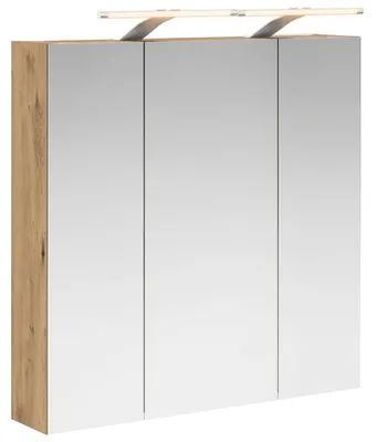 Productafbeelding van vidaXL Badkamerspiegelkast, handgemaakt, eikenhout, 70 x 14,5 x 70 cm