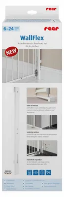 Immagine prodotto di reer WallFlex Bodenleistenset, Befestigungsleisten für Schutzgitter, Kindersicherung, Kinder Sicherung, 46060