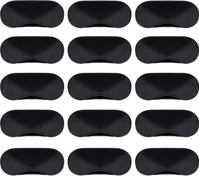 Produktbild von Set aus 15 weichen Augenmaskern mit Nasenpads und verstellbarer Bande für Reisen und Schlafen - Ideal für Entspannung und Komfort