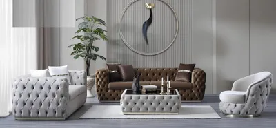 Produktbild von Luxus Sofagarnitur 3+3+1 Sitzer Set Design Sofa Polster Modern Garnitur