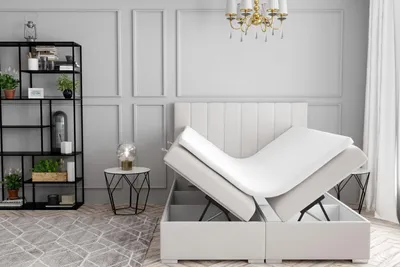 Produktbild von Luxus Bett Polstermöbel Schlafzimmer Boxspringbett Design Doppelbett Neu