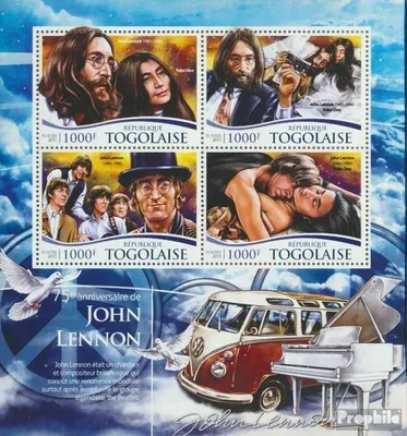 Produktbild von Briefmarken Togo 2015 Mi 6829-6832 Kleinbogen (kompl. Ausgabe) postfrisch John Lennon