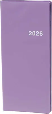 Obrázek produktu pro Tiskárny Hořovice - 718 - PVC - měsíční plánovací záznamík 2026, fialový, 7,7 × 18 cm