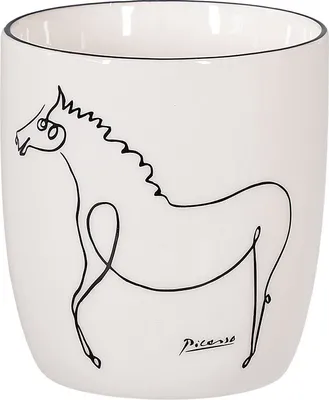 Produktbild von tea4chill Könitz Teebecher Picasso - Le Cheval (Pferd). Teetasse 230ml, Basic Bone China Porzellan