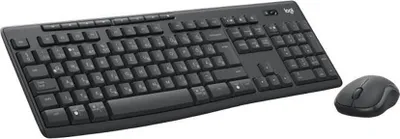Obrázek produktu pro Logitech MK370 Combo for Business, Bezdrátový, RF bezdrátové + Bluetooth, Mechamembránový klíčový spínač, QWERTY, Grafit, Obsahuje myš