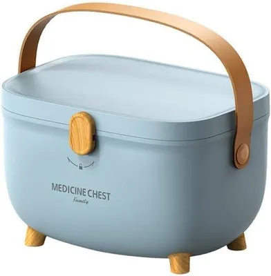 Produktbild von Medizinbox, Arzneimittel box, medicine box, Hausapotheke mit 2 compartments, medizin aufbewahrung, medikamenten organizer für arzneimittel
