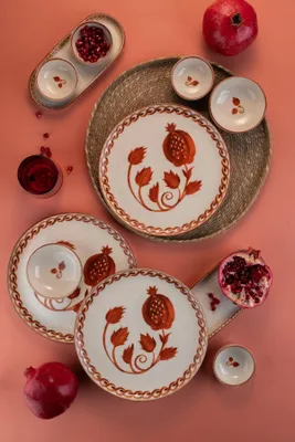 Produktbild von Hermia Concept, NPMOD14KH880799, Frühstücksset (14-teilig), Creme, 100 % PORZELLAN, 24 x 24 cm
