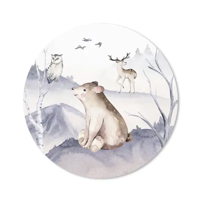 Produktbild von MuchoWow® Mauspad Mousepad Tiere - Winter - Eule 30x30 cm - Mousepads - Maus Mat - Pad - Mausunterlage - Tischunterlage - Schreibtischmatten