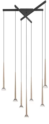 Produktbild von ZUMALINE LED-Pendelleuchte 3850 lm 3000K Gold BOSTON P0603-07C-SDB1