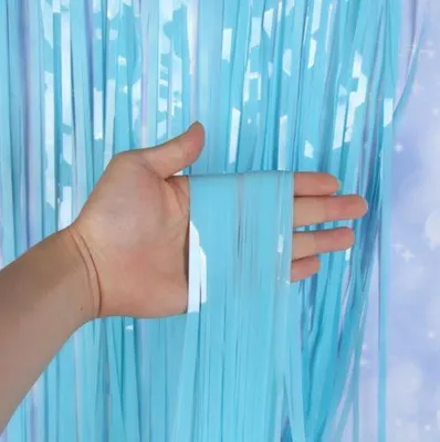 Produktbild von Deko-Vorhang, Blau, Pastell J - 1 x 2 m