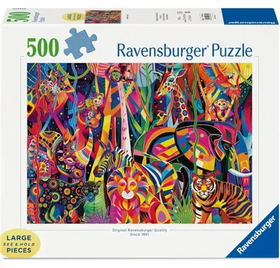 Image de Puzzle Ravensburger Jeweled Jungle - 500 pièces XL