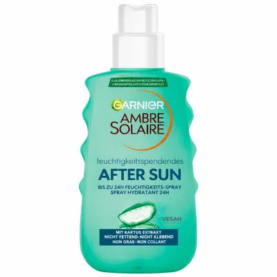 Produktbild von Garnier Ambre Solaire After Sun Spray für Gesicht & Körper – Beruhigendes & erfrischendes Feuchtigkeitsspray – Regenerierende Pflege gegen Rötungen