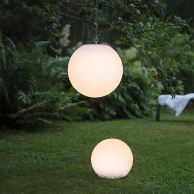 Image de Lampe boule solaire Star 481-81, blanc, environ 23 x 25 cm