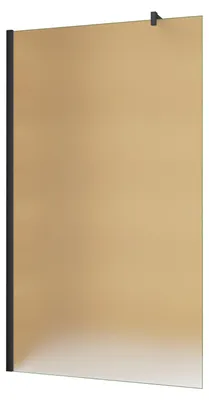 Produktbild von Duschspa Walk-In Dusche 120x200cm Mattiertes Duschwand Schwarz 10mm NANO ESG-Glas mit 140cm Stabilisator F132B Duschabtrennung