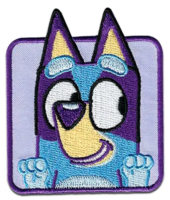 Obrázok produktu pre Bluey, 6 x 5,2 cm: Kommerčná značka Mercera Bluey © - aplikácia, motív na žehlenie, nálepka na žehlenie, aplikácie, nášivky, záplaty, na prižehlenie