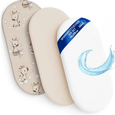 Immagine prodotto di Coprimaterassino per passeggino, con bordo elastico, set da 3, protezione per il materassino del bambino