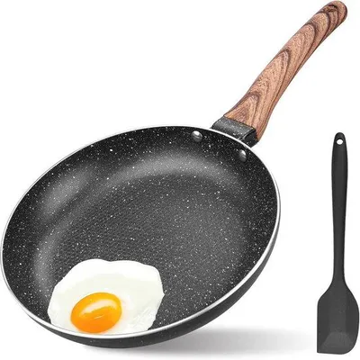 Zdjęcie produktu dla Patelnia 24 cm – uniwersalna patelnia z powłoką nieprzywierającą, nadająca się do wszystkich rodzajów kuchenek – ergonomiczne uchwyty