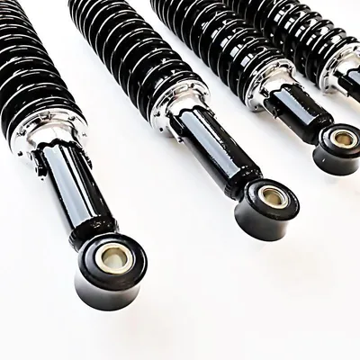 Produktbild von 4 Stoßdämpfer, Federbeine Set, 310mm + 340mm, hydraulisch gefedert, schwarz für Simson Schwalbe Sperber Habicht