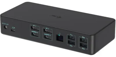 Obrázek produktu pro i-tec CADUAL4KDOCKPD2, Kabel, USB 3.2 Gen 1 (3.1 Gen 1) Type-C, 100 W, 3,5 mm, 10,100,1000 Mbit/s, Černá