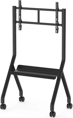 Produktbild von TV-Ständer, höhenverstellbarer Rollwagen, kaltgewalzter Stahl, stabil, mit Bremse, für 42–75 Zoll Fernseher