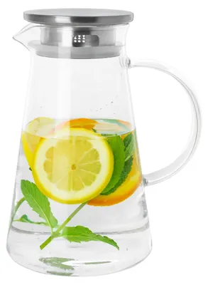 Immagine prodotto di Caraffa di vetro con coperchio per bevande