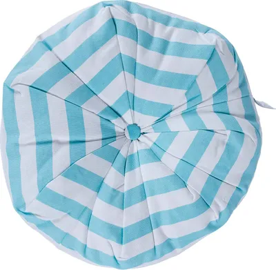 Obrázek produktu pro HOMESCAPES Podlahový polštář osmiúhelník modré pruhy 100% bavlna s polyesterovou výplní Ø 40 cm