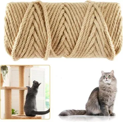 Produktbild von Famanu Sisal-Tau 6 mm - 50 m lang - für Katzenkratzmöbel und DIY-Projekte