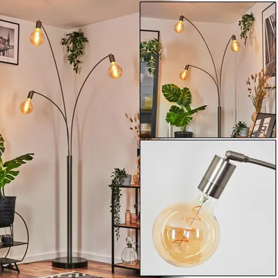 Produktbild von Narni Stehlampe aus Metall in Schwarz/Nickel-matt