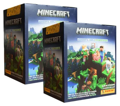 Image de Minecraft 2 Wonderful World (2022) - Autocollants à collectionner - 2 présentoirs (72 sachets)