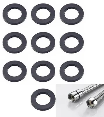 Productafbeelding van Douchekopringen, set van 10 - 3/4 inch - rubber - vervangingsslangring - lekvrije afdichting - duurzaam - afdichtingsringen