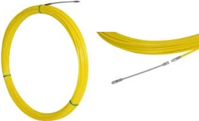 Produktbild von C.K Kabeleinziehband, Länge: 50 m, Stahl Durchmesser: 5,5 mm, flexibler Führungskopf, Stahldrahtkern