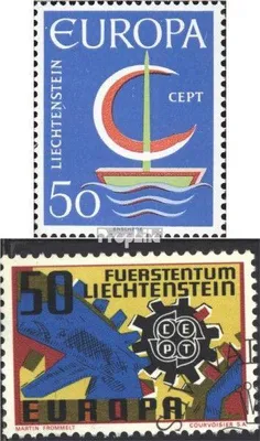 Produktbild von Briefmarken Liechtenstein 1966 Mi 469,474 (kompl.Ausg.) gestempelt Europa