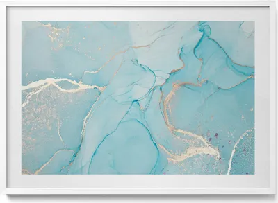 Produktbild von Abstraktion aus Stein– Wandbild mit Rahmen – Gerahmtes Bild  – Wanddekoration – 100x70 cm –  Weiß Rahmen