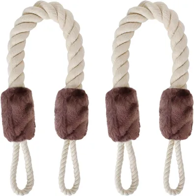Imagen del producto de Topes para puertas de cuerda de algodón, 60 cm, paquete de 2 unidades, para pomos de puerta