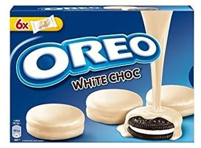 Obrázek produktu pro OREO Enrobed White, Sušenka, Bílá čokoláda, 532 kcal, 2228 kJ, 4,9 g, 70 g