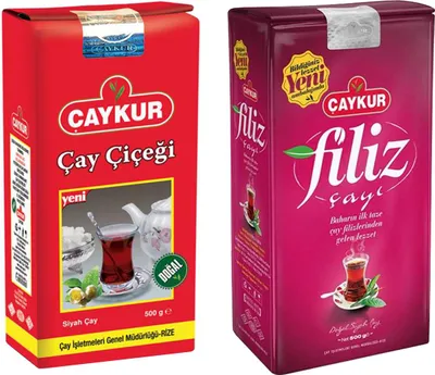 Produktbild von Caykur Filiz + Cay Cicegi Türkischer Schwarzer Tee  2x 500 gr Naturell Cay