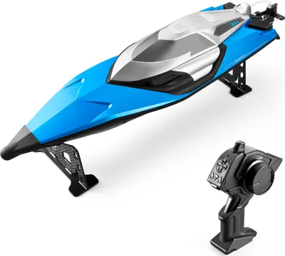 Produktbild von RC-Boot, ferngesteuerte Boote, 50 km/h Hochgeschwindigkeits-2,4-GHz-RC-Boot, Spielzeug, Geschenk fuer Kinder, Erwachsene, Jungen, Proportionalgas, Kentern, Zuruecksetzen des Alarms bei niedrigem Batteriestand