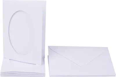 Produktbild von Passepartoutkarten "Oval", DIN A6, 220g/m², 10-tlg. Weiß