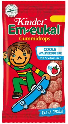 Immagine prodotto di Bambini Em eukal cool fragole selvatiche con gocce di gomma al mentolo 75g