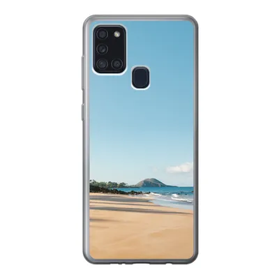 Produktbild von MuchoWow® Handyhülle Schutzhülle Hülle für Samsung Galaxy A21s Strand - Sommer - Palmen Silikon Softcase Handy Hülle - Hartschale