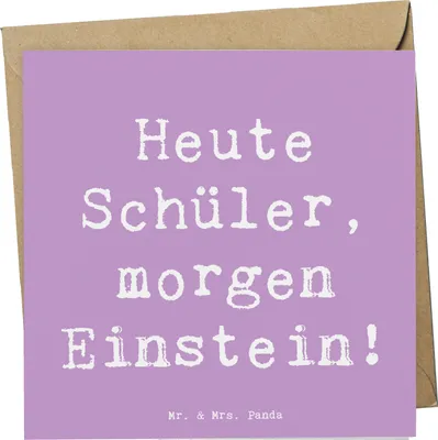 Produktbild von Mr. & Mrs. Panda Grußkarte Spruch Schulanfang Inspiration - Lavendeltraum - Geschenk, Hoffnung, Traum, Selbstvertrauen, faltkarte, Trost, Mutmacher, Zuversicht, Vertrauem