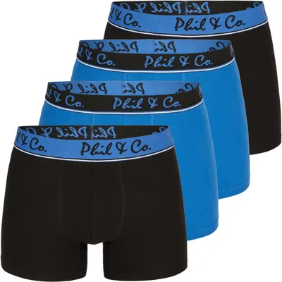 Produktbild von 4er Pack Phil & Co Berlin Jersey Boxershorts Trunk Short Pant FARBWAHL - Farbe: DESIGN 16, Grösse: XXL