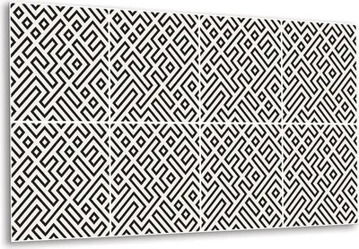 Obrázek produktu pro Geometrické Čáry – Samolepicí Obklady na Zeď – PVC Nástěnné Panely – Vinylové Samolepicí Dlaždice – 3D Obklady Bez Vrtání – Nalepovací Tapety do Kuchyně a Koupelny – Samolepicí Fólie na Dlaždice – 100x50 cm