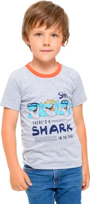 Produktbild von Jungen-T-Shirt Shark  - Graumeliert - 98