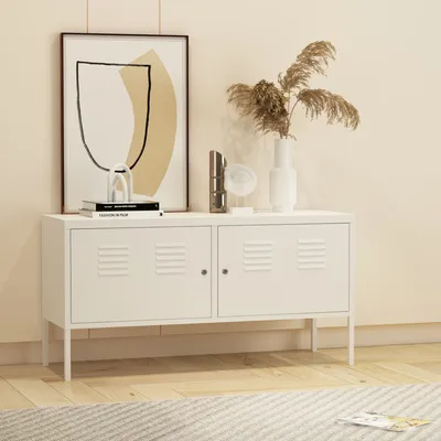 Obrázek produktu pro Příborník 'Pyhtää' 118x40x60cm ocel bílá