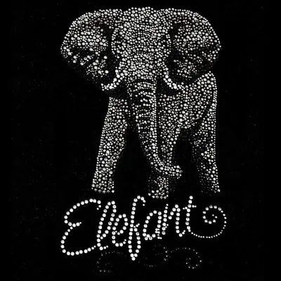 Produktbild von Applikation zum Aufbügeln Elefant Strass XXL