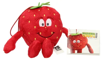 Produktbild von Kuschelplüschende Erdbeere, 15 cm