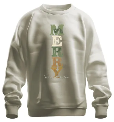 Produktbild von MERRY Christmas to You Weihnachten Weihnachtsgeschenk Sweatshirt Pullover, Natur, L
